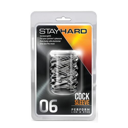 Насадка для увеличения объёма пениса STAY HARD - COCK SLEEVE 06 CLEAR