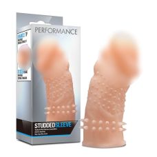 Насадка на член реалистичная с рельефными шипами бежевая Blush Performance 
