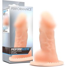 Насадка на член с мошонкой реалистичная телесная Blush Performance