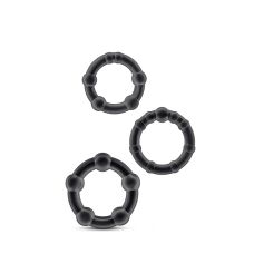 Набір ерекційних кілець для поліпшення ерекції чорні STAY HARD