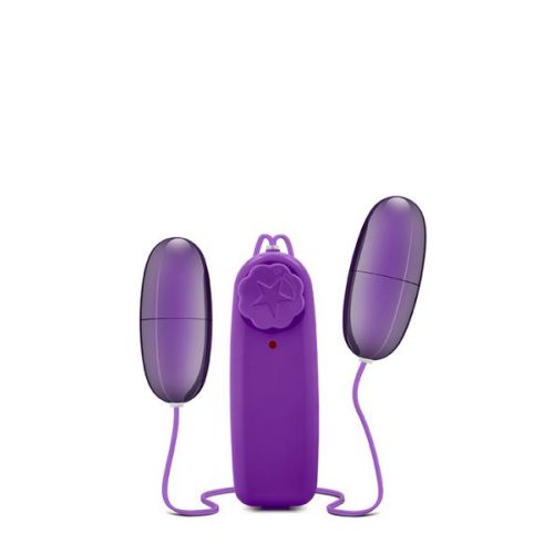 Виброяйцо двойное для анально-вагинальной стимуляции на пульте фиолетовое B YOURS DOUBLE POP EGGS PLUM