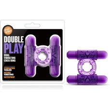Эрекционное виброкольцо на член фиолетовое Blush DOUBLE PLAY 