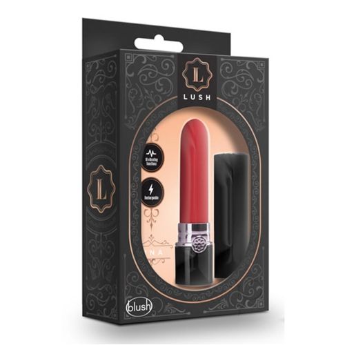 Мини вибратор в форме помады красный Blush liptick Lush