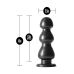 Велика чорна анальна пробка JET FIERCE CARBON METALLIC BLACK