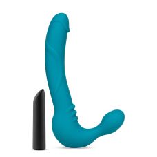 Безременный страпон с вибрацией синий TEMPTASIA LUNA STRAPLESS