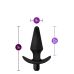 Анальна пробка з вібрацією Blush Anal Adventures 12.7 х 3.8 см чорна