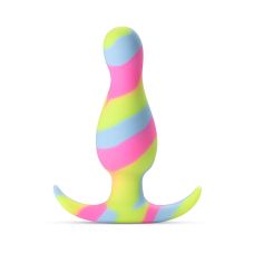 Анальная пробка разноцветная AVANT KALEIDO LIME