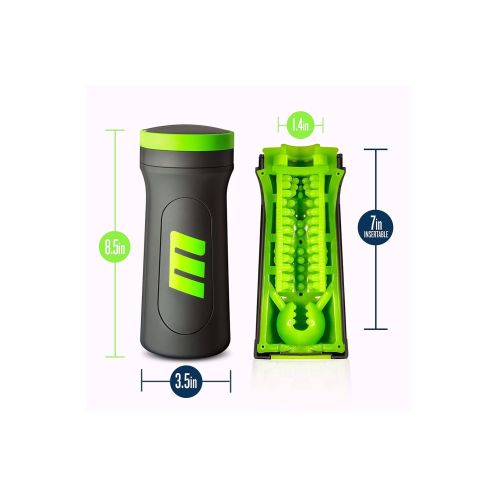 Мастурбатор в колбе с разными текстурами для мужчин черного цвета Blush M2