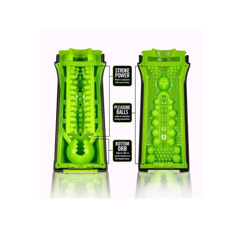 Мастурбатор в колбе с разными текстурами для мужчин черного цвета Blush M2