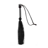 Плеть-флогер для БДСМ чёрный GP SILICONE FLOGGER WHIP