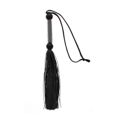 Батіг-флогер для БДСМ Чорний GP SILICONE FLOGGER WHIP
