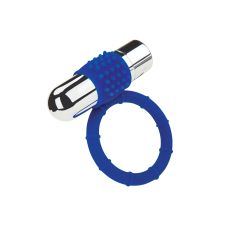 Ерекційне віброкільце синього кольору Zolo Rechargeable vibrating cock ring