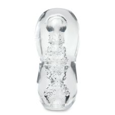 Мастурбатор з пухирцями для чоловіків прозорого кольору Zolo Gripz Dotted