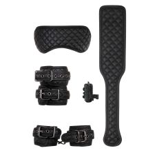 Набір для БДСМ ігор чорного кольору Adam & Eve Fetish dreams beginner bondage 4 предмети