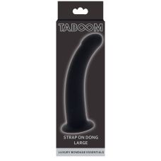 Насадка для страпона силиконовая черного цвета Taboom длина 160 мм