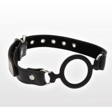 Кляп із кільцем БДСМ чорного кольору Taboom Open Ring Gag