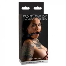 Кляп із кільцем БДСМ чорного кольору Taboom Open Ring Gag
