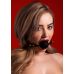 Кляп шарик в рот БДСМ черного цвета с красным ремешком Taboom Silicone Ball Gag Кляп шарик в рот БДСМ черного цвета с красным ремешком Taboom Silicone Ball Gag