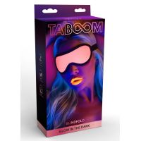 Маска на очі БДСМ штучна шкіра рожева Taboom Blindfold