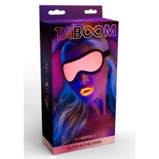 Маска на глаза БДСМ искусственная кожа розовая Taboom Blindfold