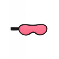 Маска на глаза БДСМ искусственная кожа розовая Taboom Blindfold
