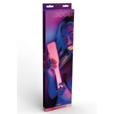 Шлепалка светится в темноте БДСМ искусственная кожа розовая Taboom 320 мм