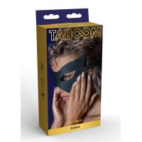 Маска на очі кішечка БДСМ штучна шкіра чорна Taboom