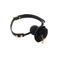 Кляп в рот шарик роза с открытием черный Taboom Dona Rose Ball 