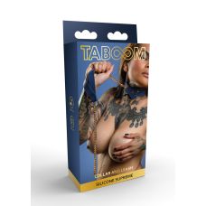 Силиконовый ошейник и поводок синего цвета Taboom Supreme