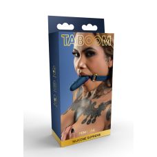 Кляп шарик в рот в виде пениса синего цвета Taboom Supreme