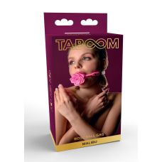 Кляп шарик розочка в рот БДСМ силиконовый розового цвета Taboom