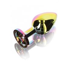 Анальна пробка металева середня Twilight Booty Jewel Toy Joy райдужна М