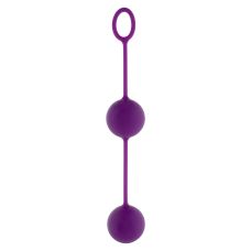Вагинальные шарики на мягкой сцепке силиконовые фиолетовые Toy Joy