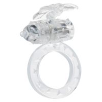 Эрекционное виброкольцо прозрачного цвета Toy joy Flutter ring vibrating transparant