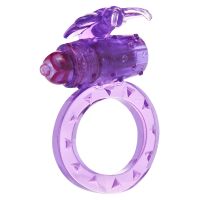 Эрекционное виброкольцо фиолетового цвета Toy joy 