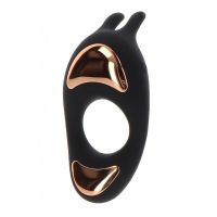 Эрекционное виброкольцо черного цвета Toy joy Lotus C ring