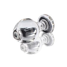 Анальная стеклянная пробка прозрачная ToyJoy Brilliant Star 