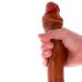 Двухсторонний реалистичный фаллоимитатор силиконовый коричневый Toy Joy Get Real Skin 