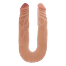 Фаллоимитатор реалистичный двусторонний бежевого цвета Toy Joy
