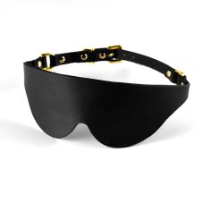Маска на глаза БДСМ c итальянской кожи черного цвета Upko Blindfold