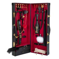 Чемодан для БДСМ игрушек из итальянской кожи черного цвета Upko Sade Trunk