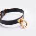 Чокер з кільцем БДСМ з італійської шкіри чорного кольору Upko Leather Cosplay Choker Чокер з кільцем БДСМ з італійської шкіри чорного кольору Upko Leather Cosplay Choker
