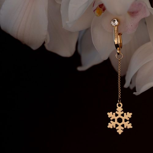 Украшения для клитора и половых губ золотистого цвета Upko Сlitoral jewelry dangle with snowflake