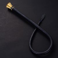 Батіг БДСМ з італійської шкіри ручної роботи чорного кольору Upko Black Label Collection