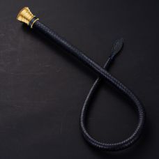 Плеть БДСМ из итальянской кожи ручной работы черного цвета Upko Black Label Collection