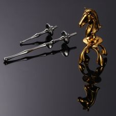 Уретральный катетер в форме коня с двумя насадками золотистого цвета UPKO 