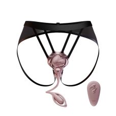 Вібротрусики для клітора з пультом зі знімним віброяйцем рожевий UPKO UEROS