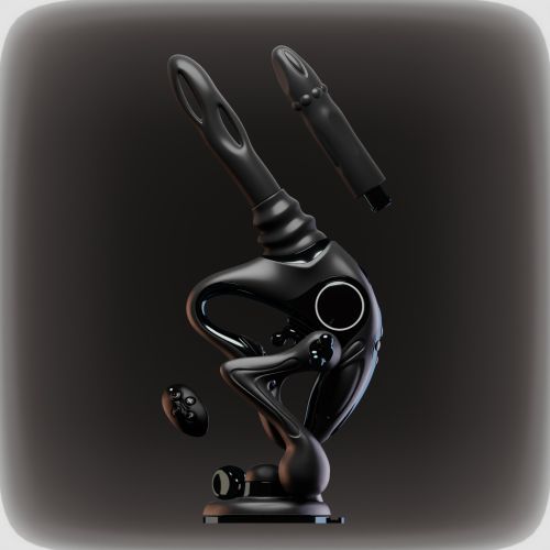 Секс-машина з фрикціями вібрацією та обертальною стимуляцією з насадками чорна Upko UEROS Nexus Power