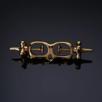 Металеві наручники для великих пальчиків рук золотисті UPKO Finger Bound Play Collection