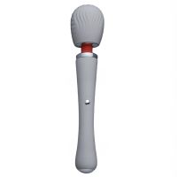 Вибратор-микрофон с дистанционным пультом силиконовый серый UPKO Wand 